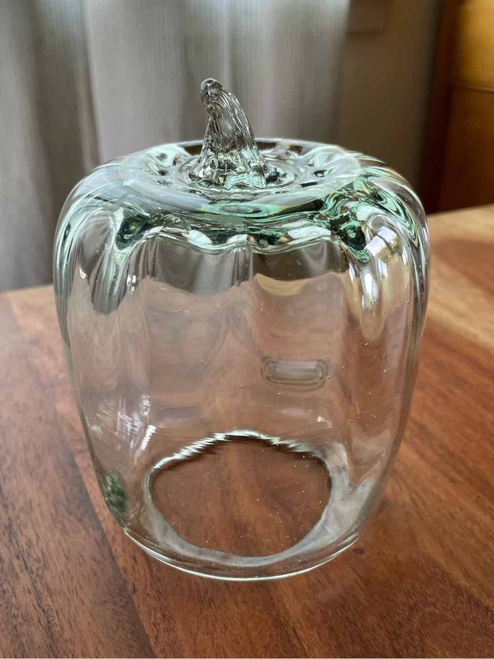Like New Pottery Barn Recycled Glass Pumpkin Cloche Small - Fall Decor
